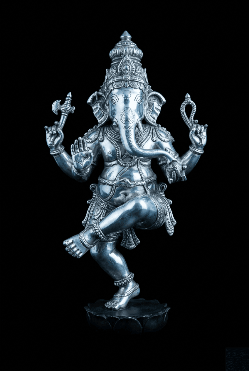 Nritta Ganapati · The Dancing Ganesha · Sterling Silver